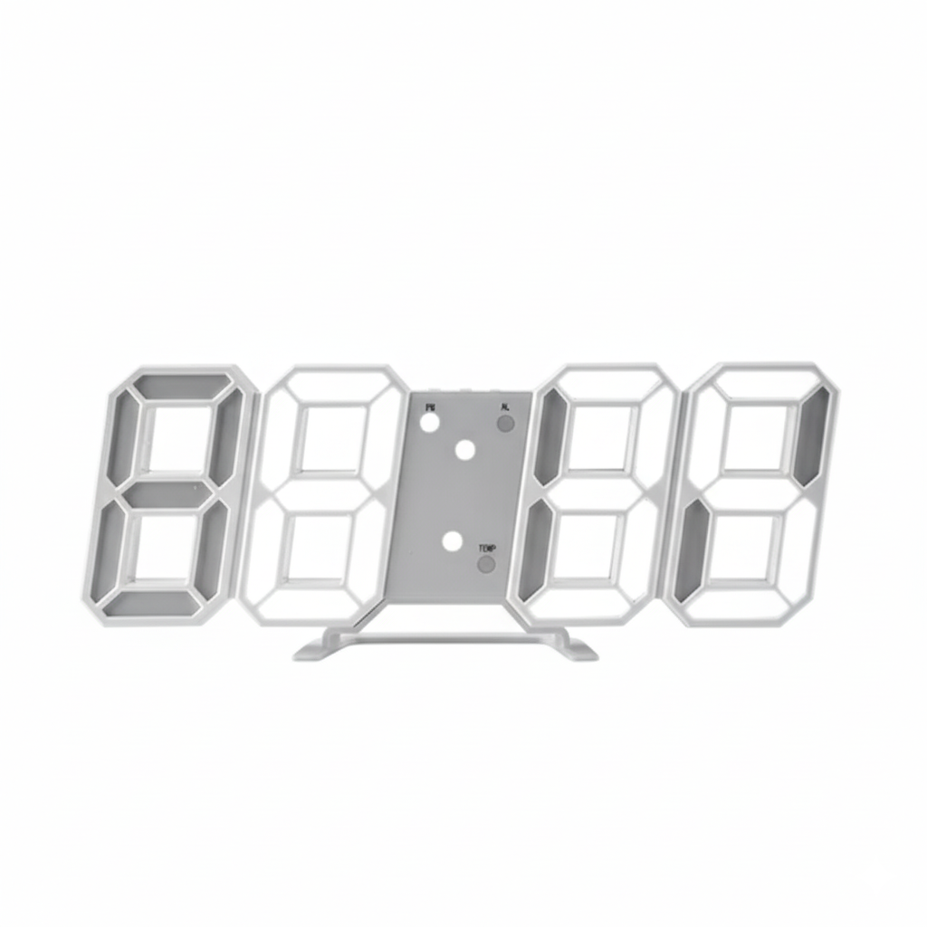 3D LED Digital Alarm Clock | Wall & Table Electronic Clock with Calendar & Thermometer