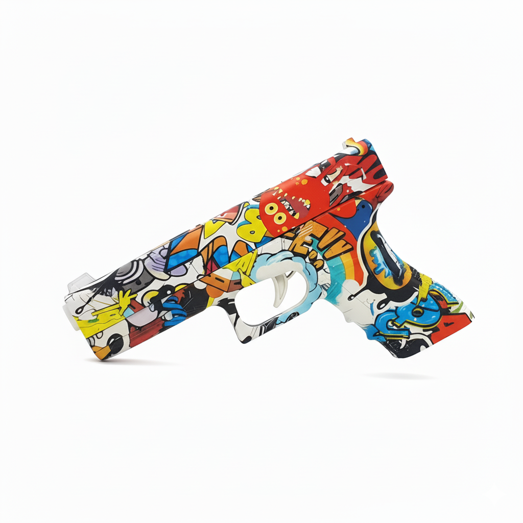 High-Speed Orange Gel Blaster - Large Glock Toy for Kids & Teens