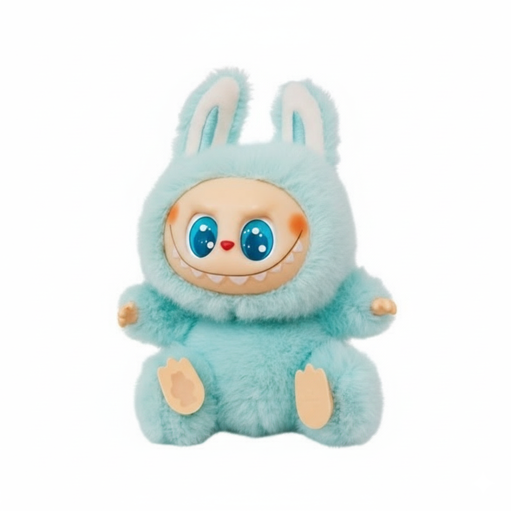 Multicolor Silicone Labubu Doll Toy & Keychain | Cute Plush Gift