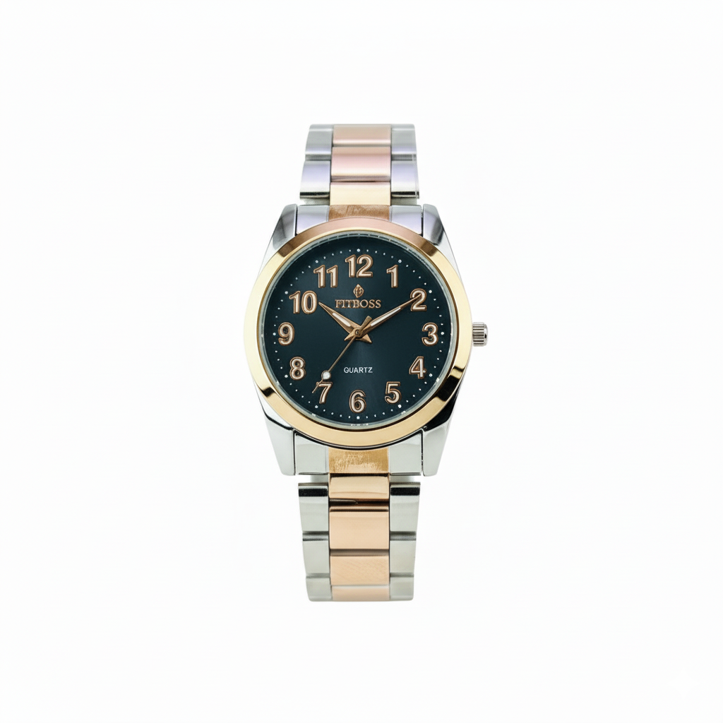 Men's Water Resistant Golden Chain Strap Quartz Watch - 1 Pc