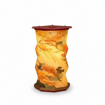 Portable Folding Wooden Table Lamp