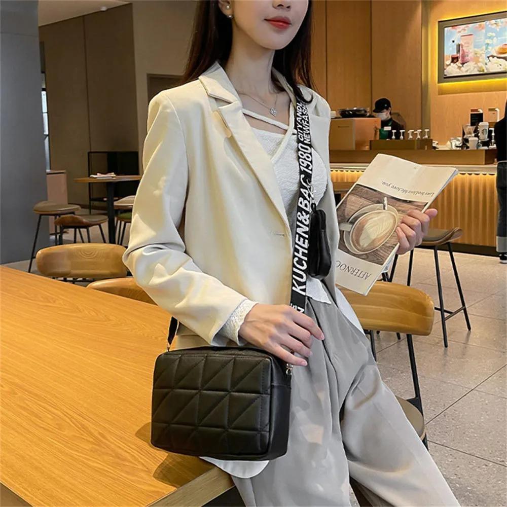 Stylish Girl's Crossbody Bag - 2 Pcs Black