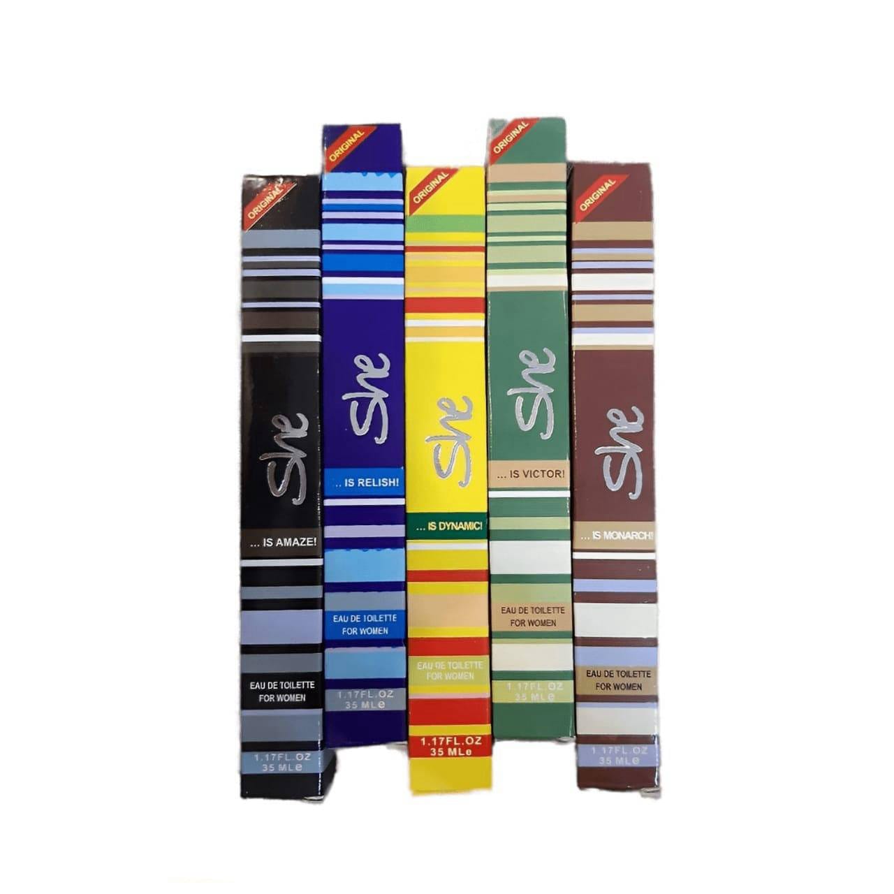 Long Lasting Women Pocket Perfume, Pack Of 5