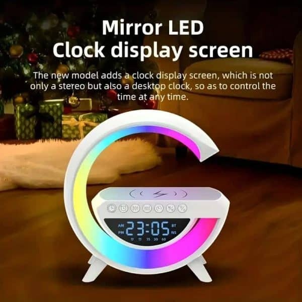 Multi-functional LED Clock Speaker BT-3401 | Wireless Charging, Bluetooth MP3 & Night Light