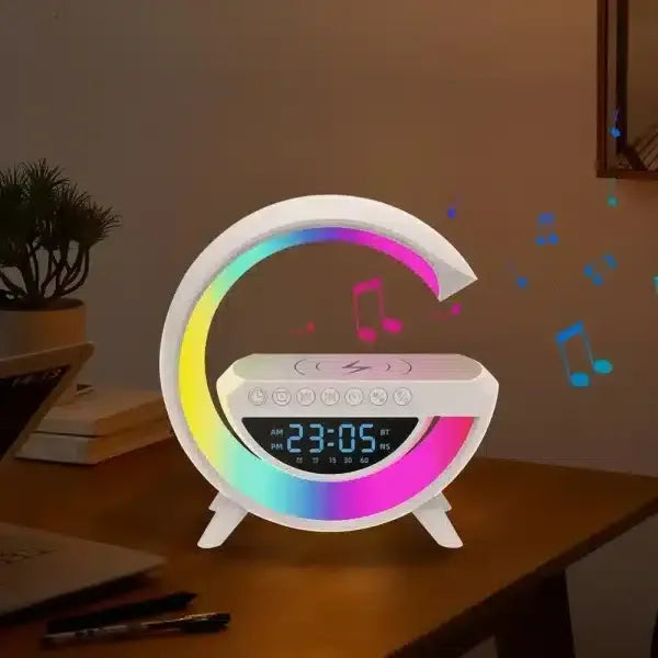 Multi-functional LED Clock Speaker BT-3401 | Wireless Charging, Bluetooth MP3 & Night Light